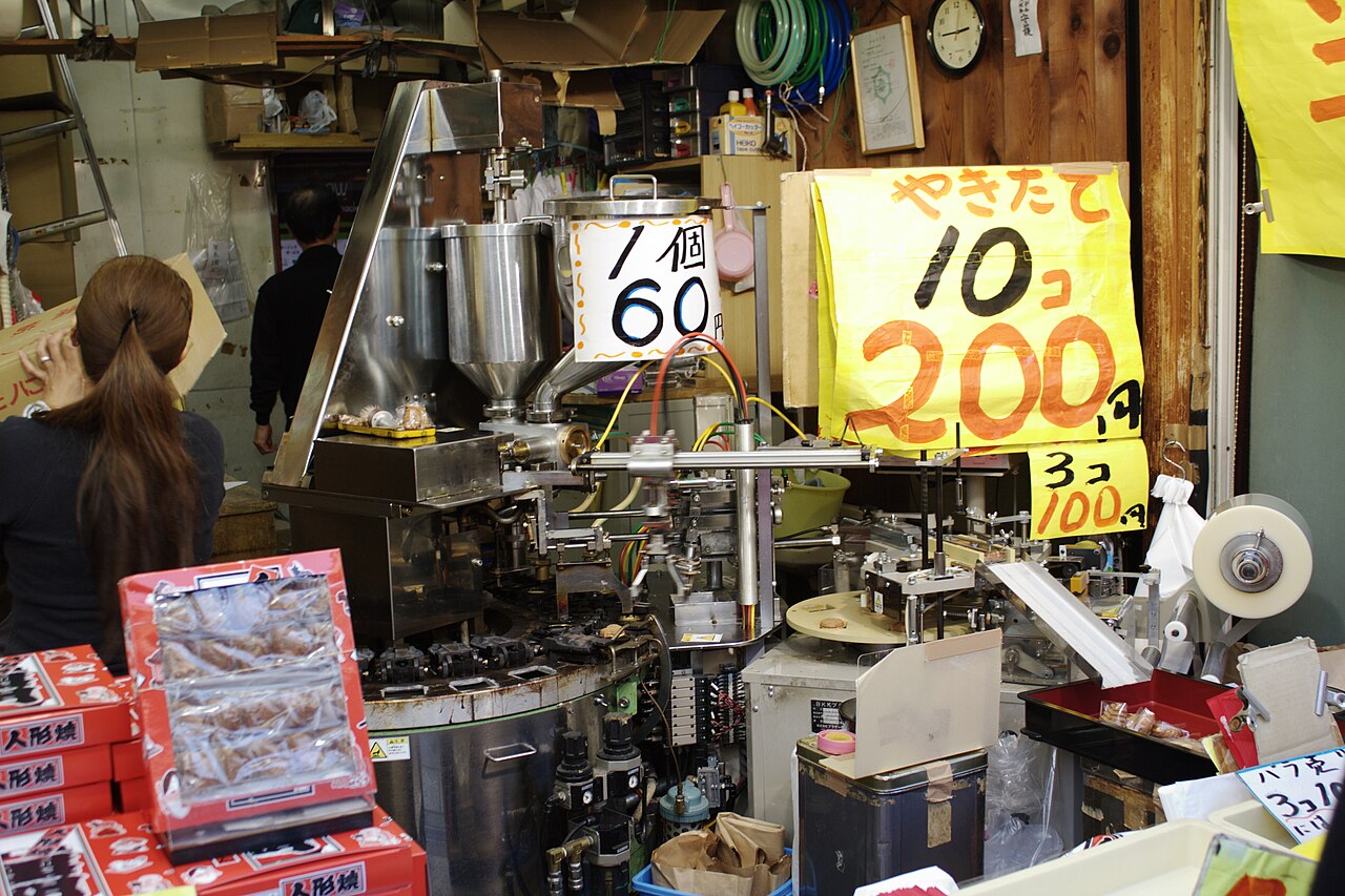 Freshly baked ningyo-yaki, traditional Asakusa street food