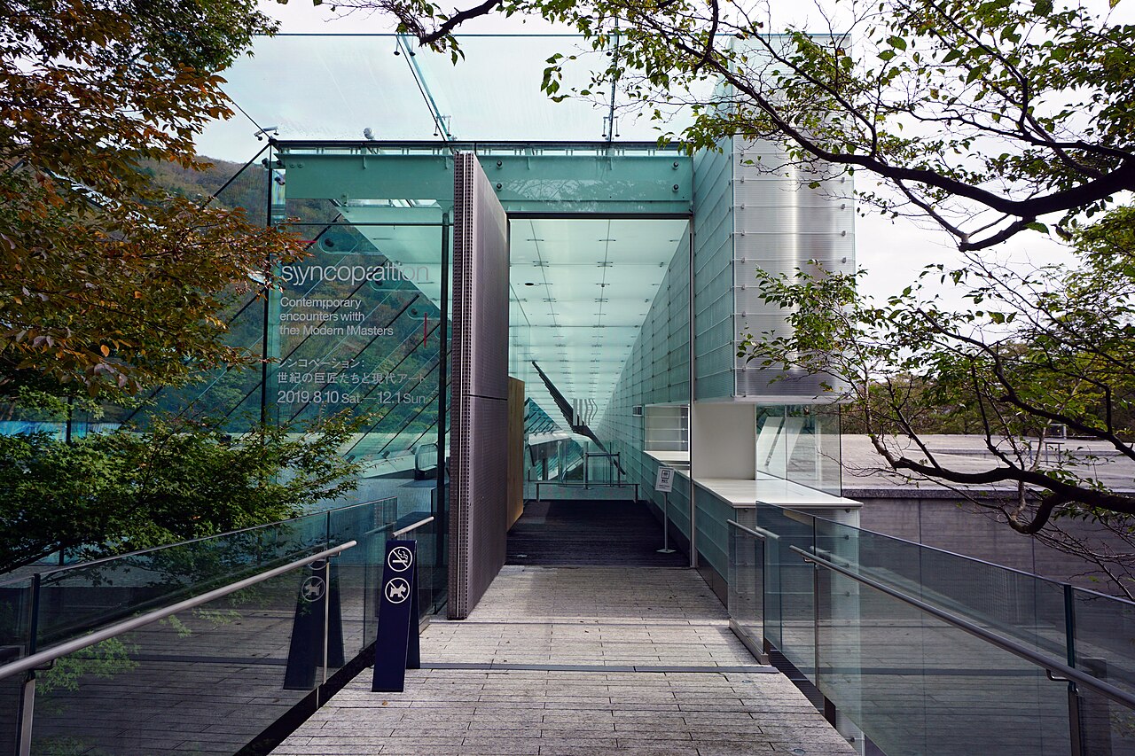 The modern interior of Pola Museum of Art in Hakone, showcasing its art collection.