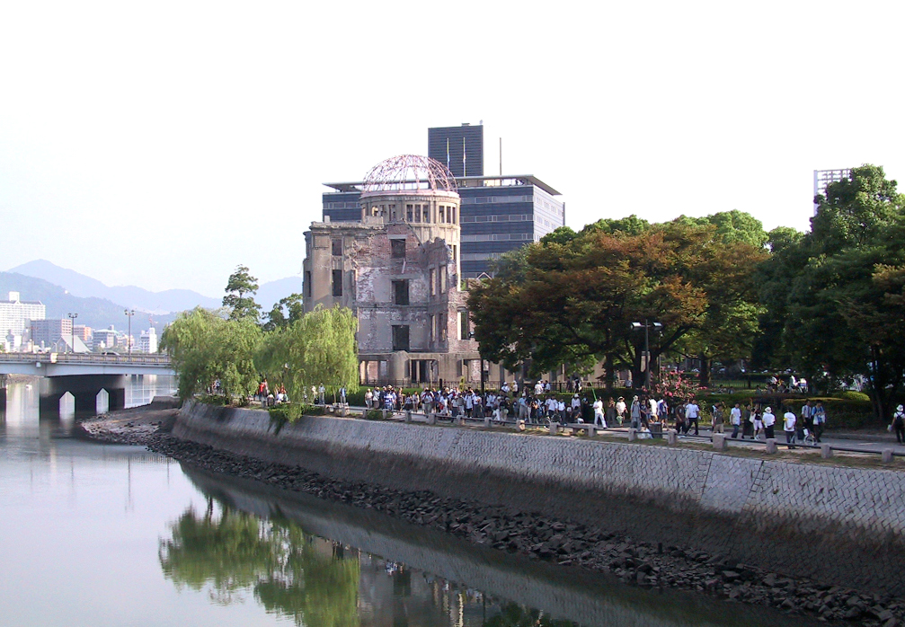 The skeletal remains of the A-Bomb Dome in Hiroshima, a UNESCO World Heritage Site.