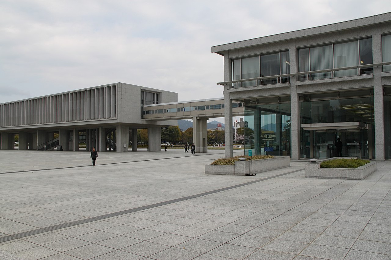 An exhibit inside the Hiroshima Peace Memorial Museum, displaying artifacts and personal stories from the atomic bombing.