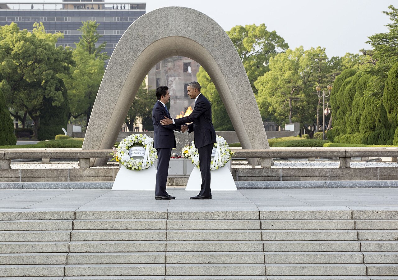 The Cenotaph for the A-Bomb Victims with the Flame of Peace burning in Hiroshima