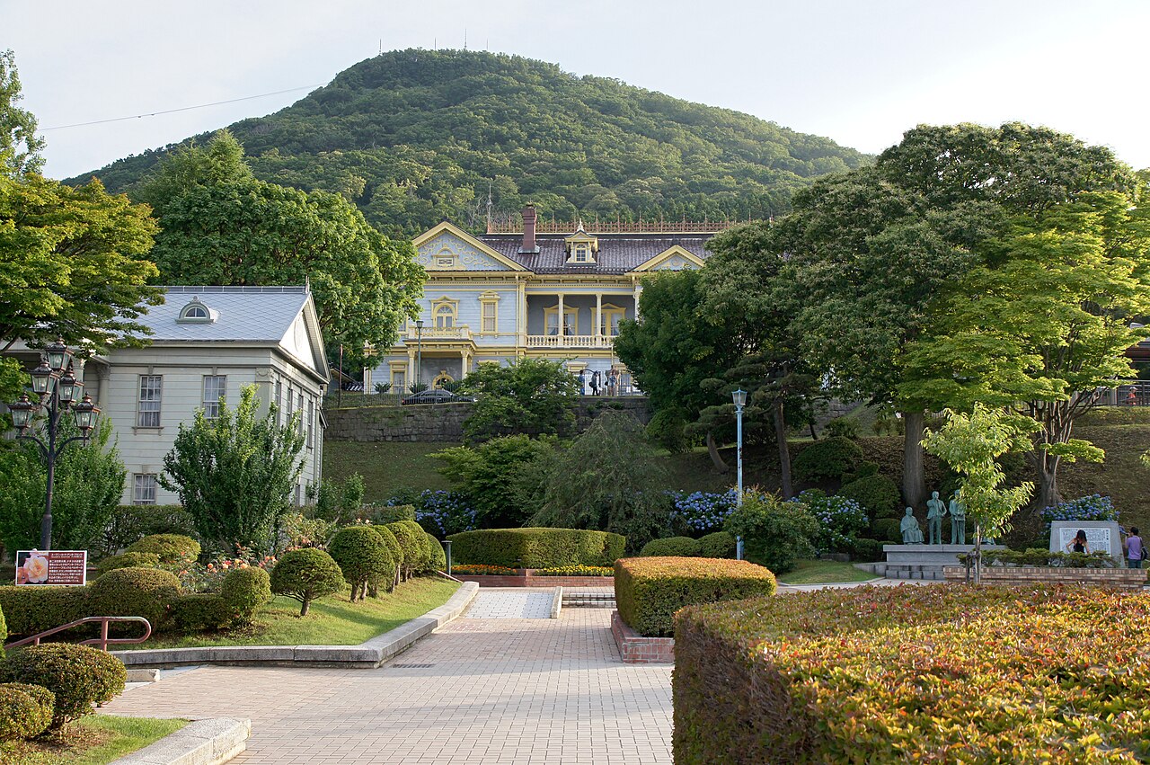 Historic Western-style buildings and churches in the Motomachi district of Hakodate