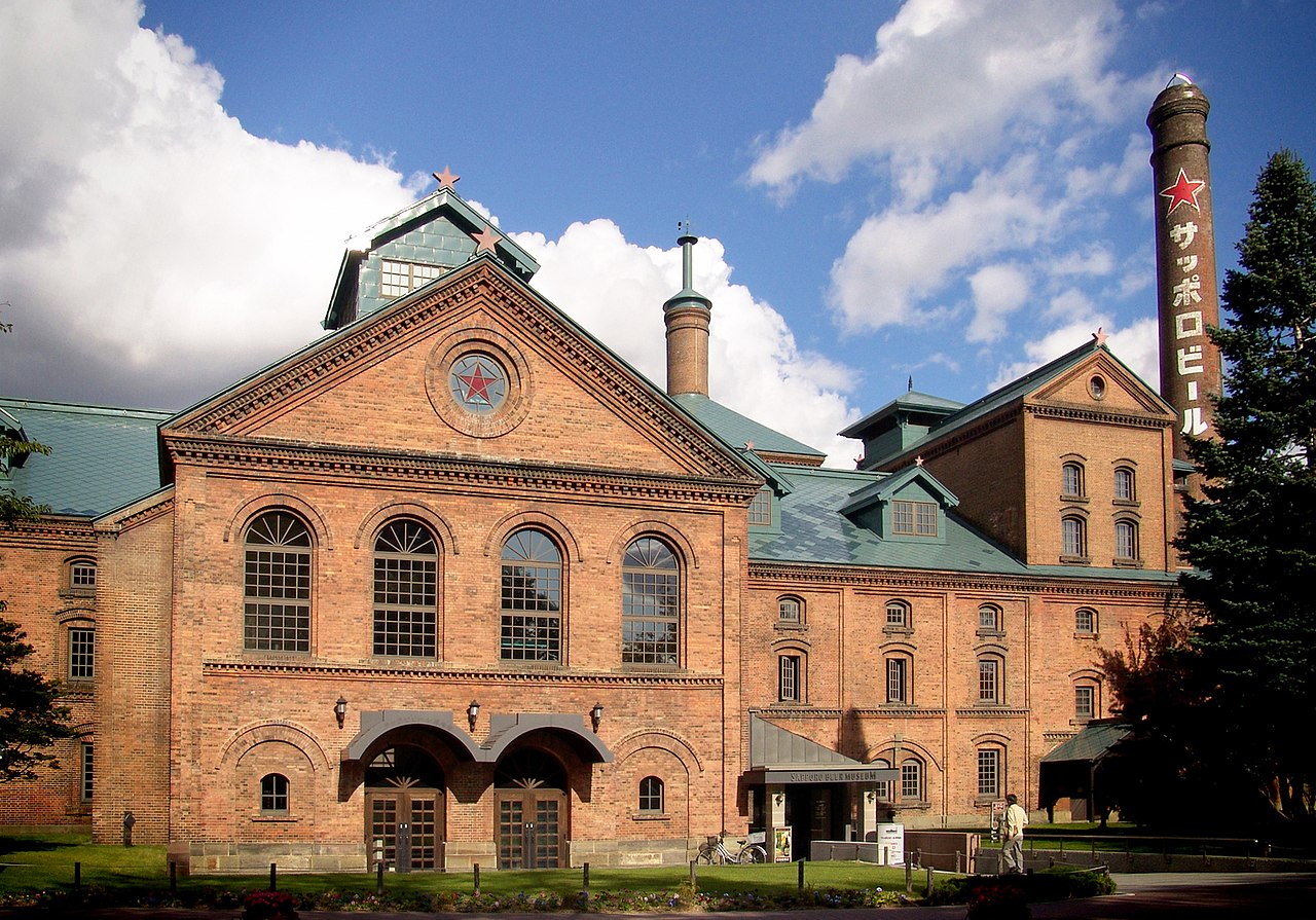 Exterior of the historic red brick Sapporo Beer Museum
