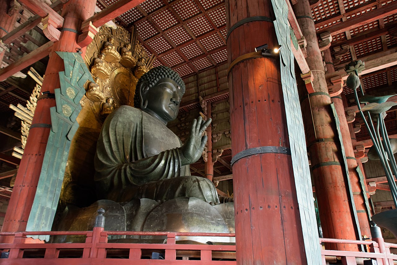 The Great Buddha (Daibutsu) statue inside Todai-ji Temple, Nara