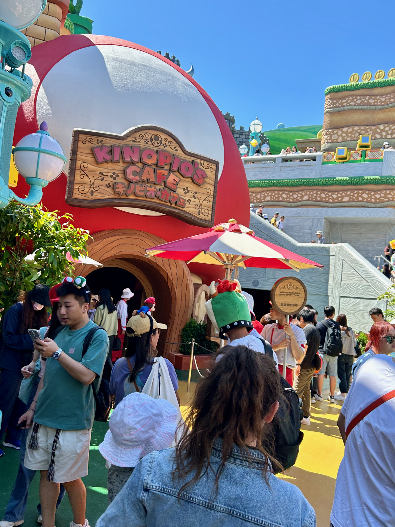 Super Nintendo World at Universal Studios Japan with Mario characters