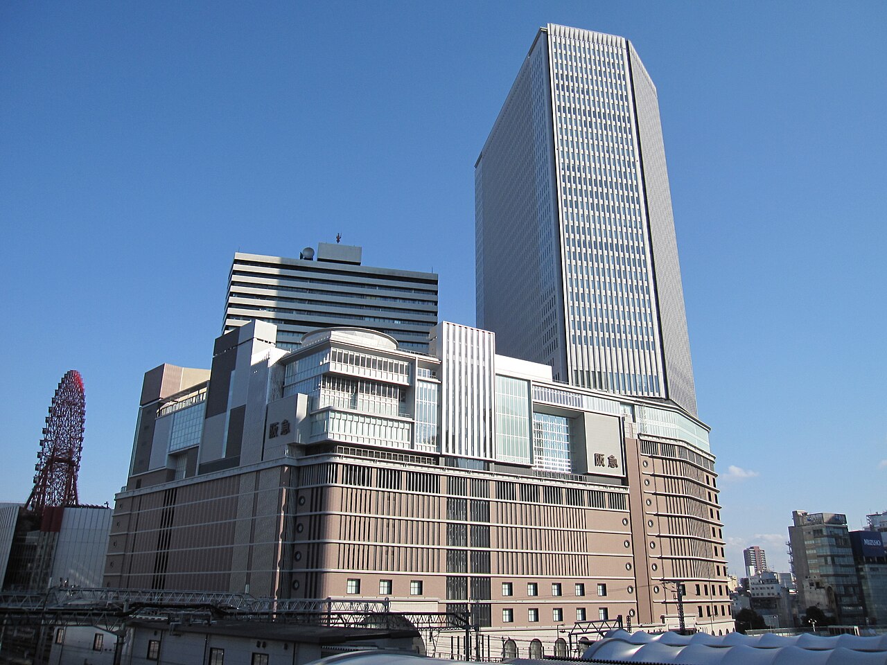 Grand exterior of Hankyu Department Store in Umeda