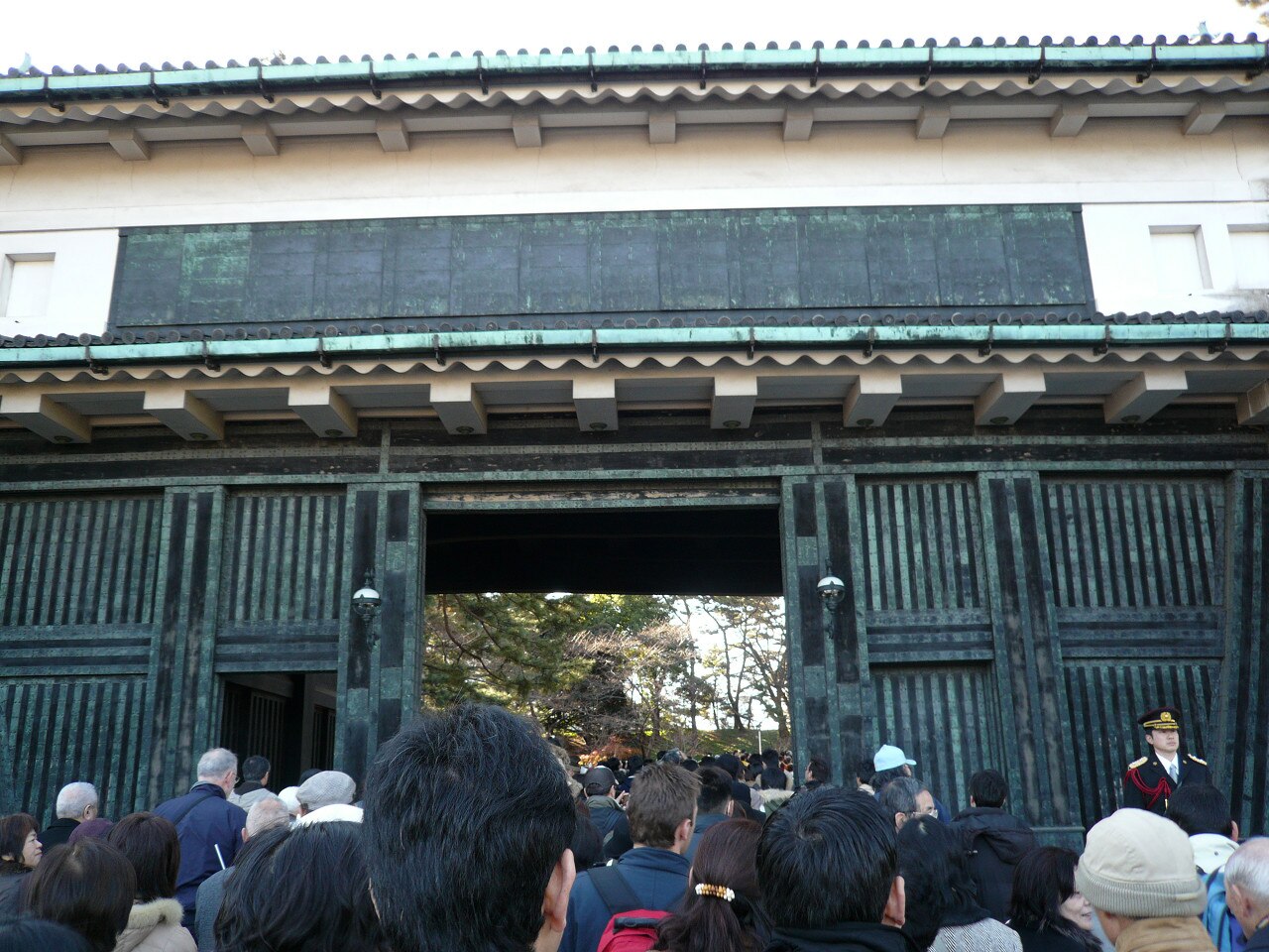 Otemon Gate, a main entrance to the Imperial Palace East Garden, with visitors entering