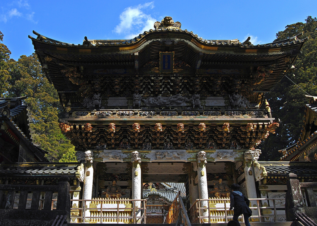 Ornate Yomeimon Gate at Nikko Toshogu Shrine, a UNESCO World Heritage site