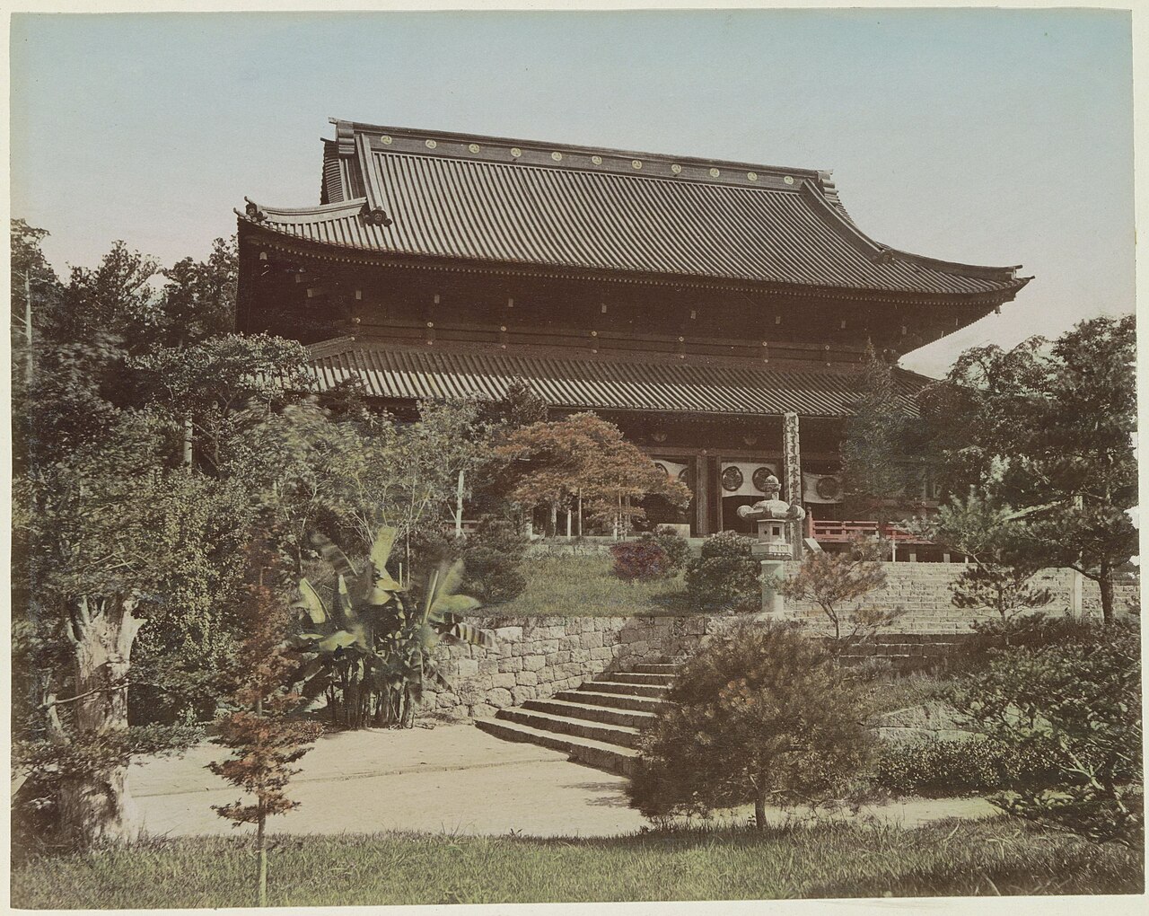 The large Sanbutsudo Hall at Rinnoji Temple in Nikko, a prominent wooden structure