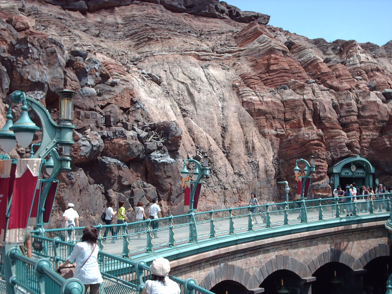 Mount Prometheus volcano at Tokyo DisneySea, a popular theme park for families