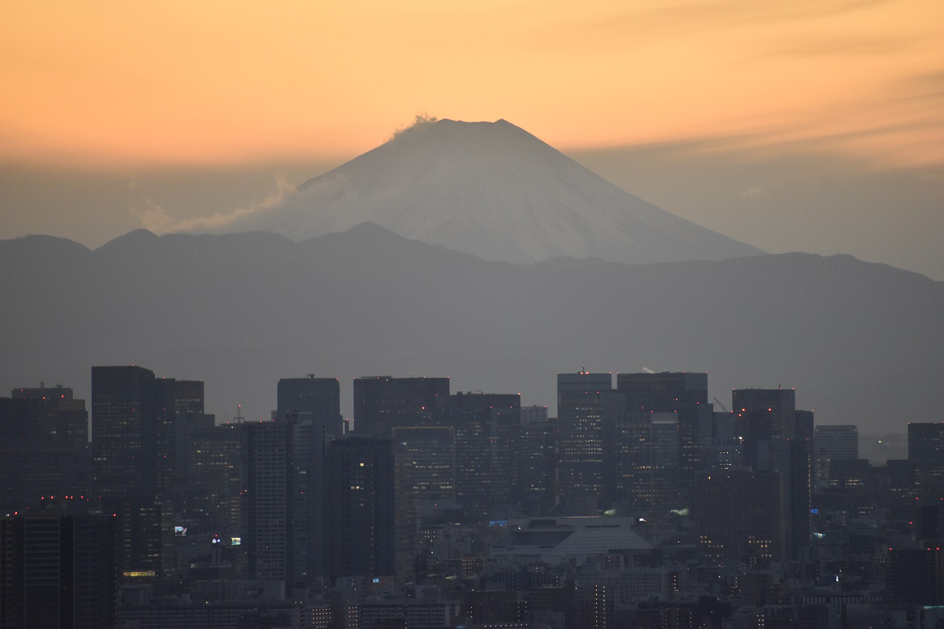 Tokyo skyline seen from an observation deck